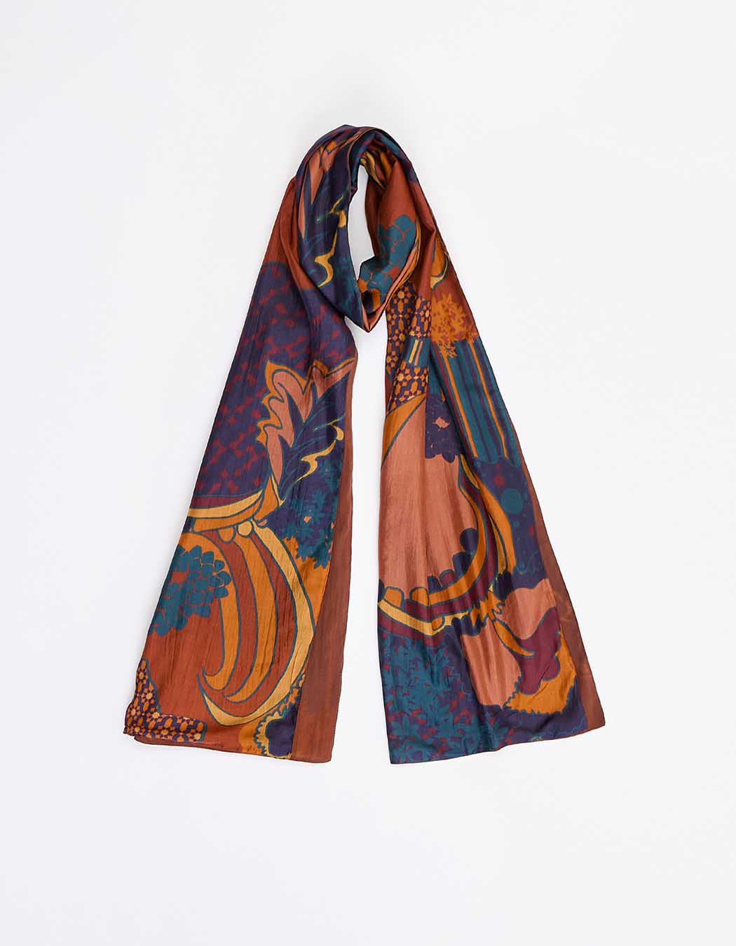 Foulard en soie doublé imprimé La Fiancée