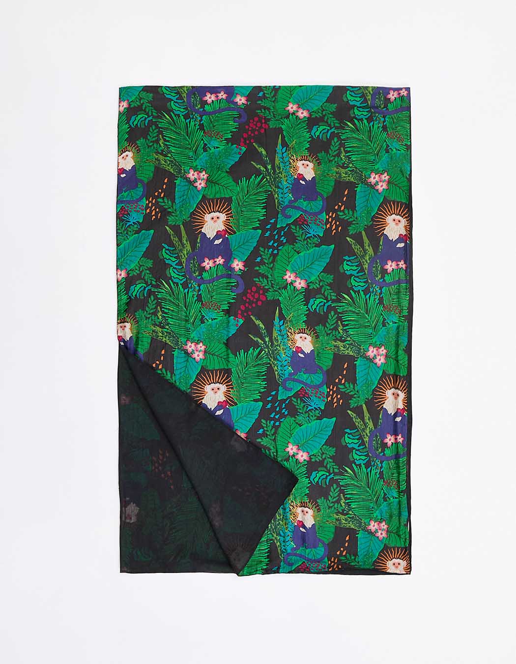 Foulard en soie doublé imprimé La Fiancée