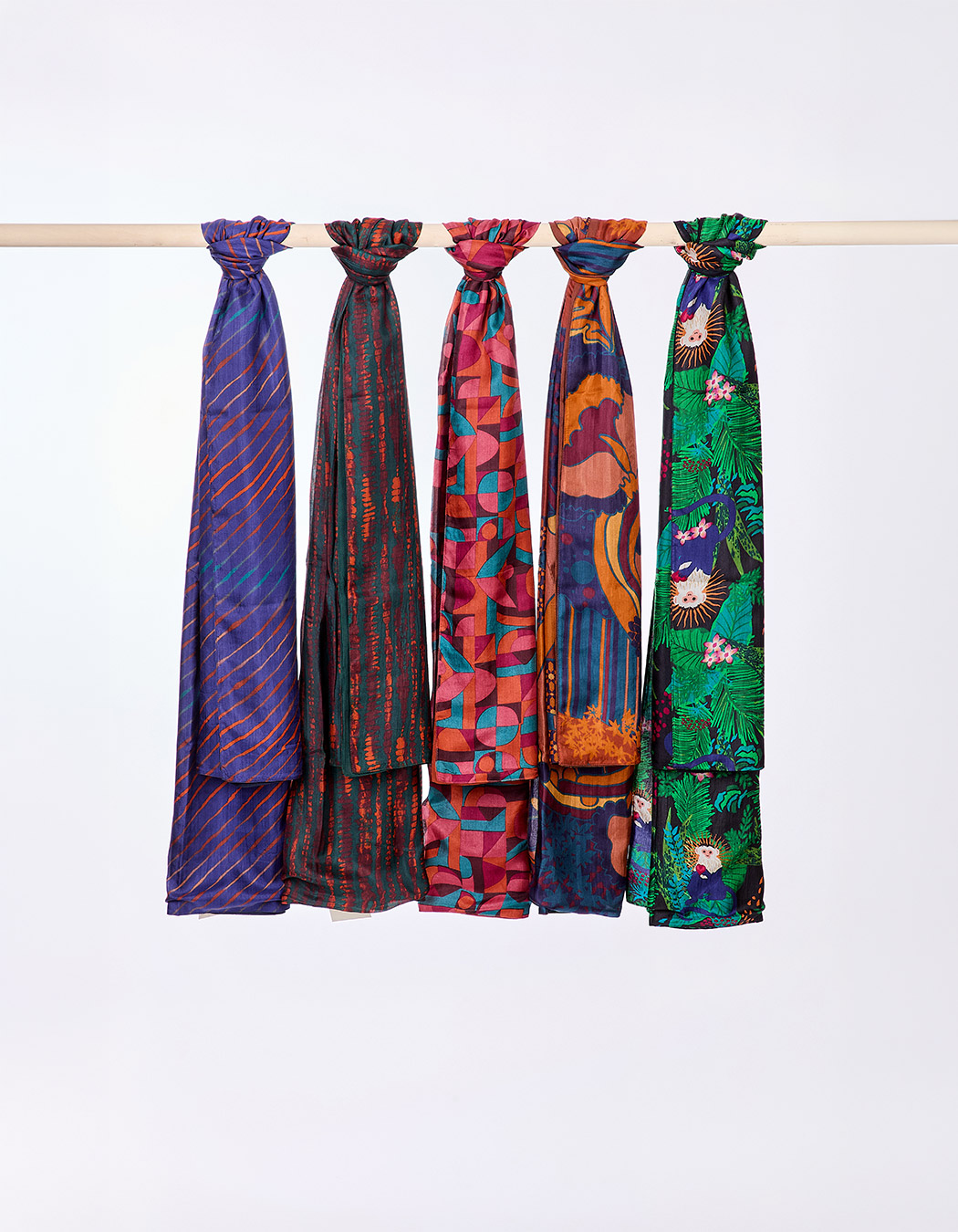 Foulard en soie doublé imprimé La Fiancée