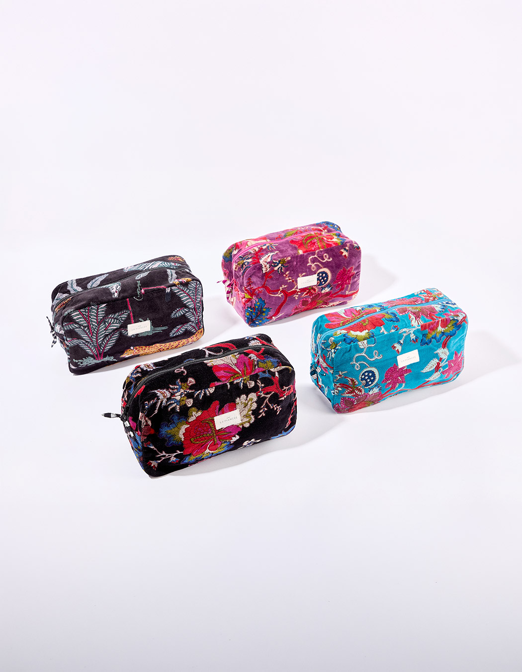 Grande pochette en velours imprimé La Fiancée