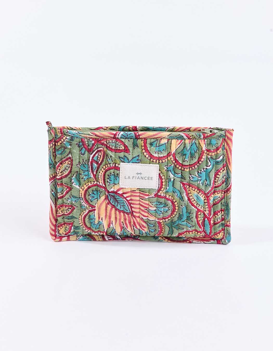 Petite pochette matelassée coton imprimé La Fiancée
