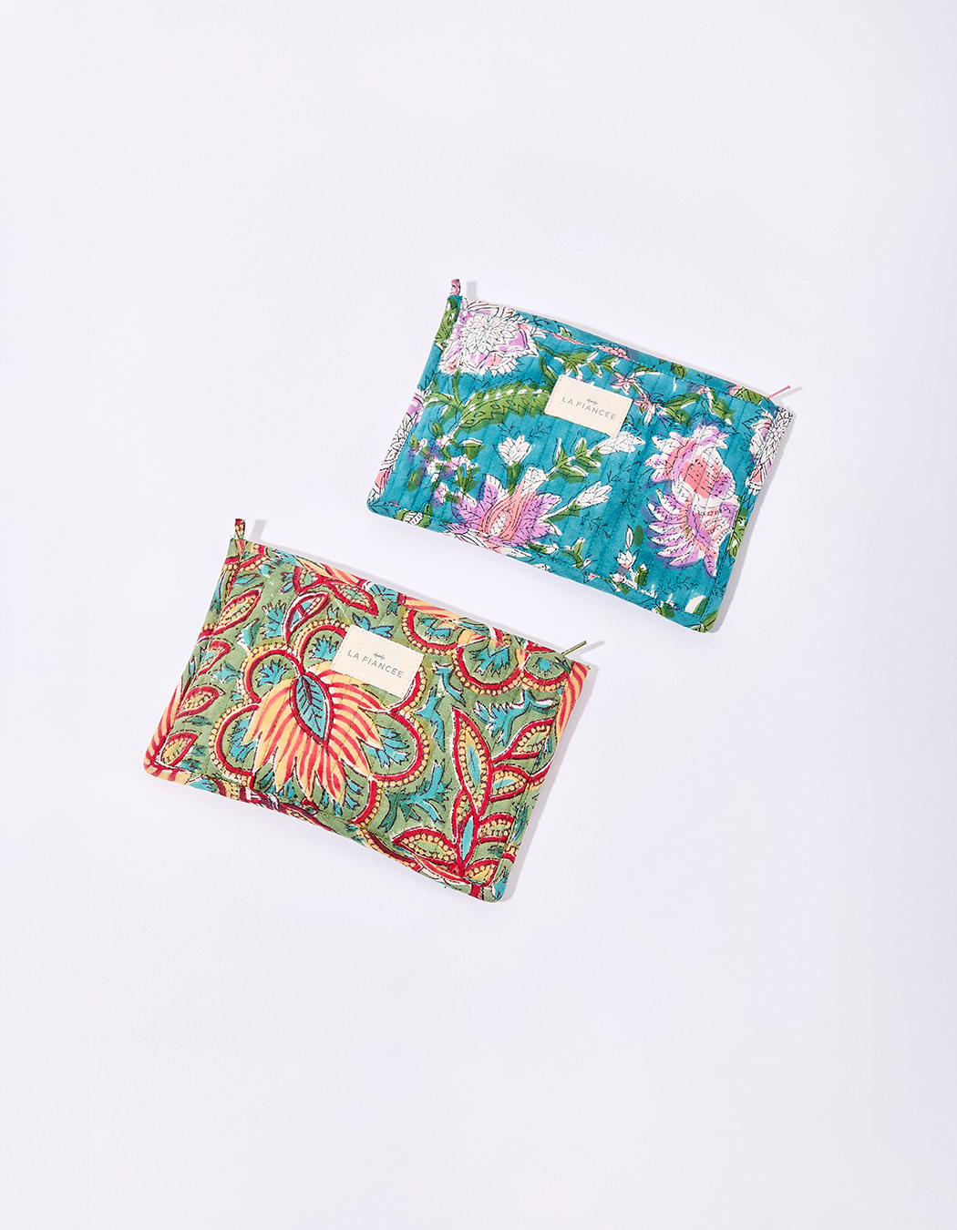 Petite pochette matelassée coton imprimé La Fiancée