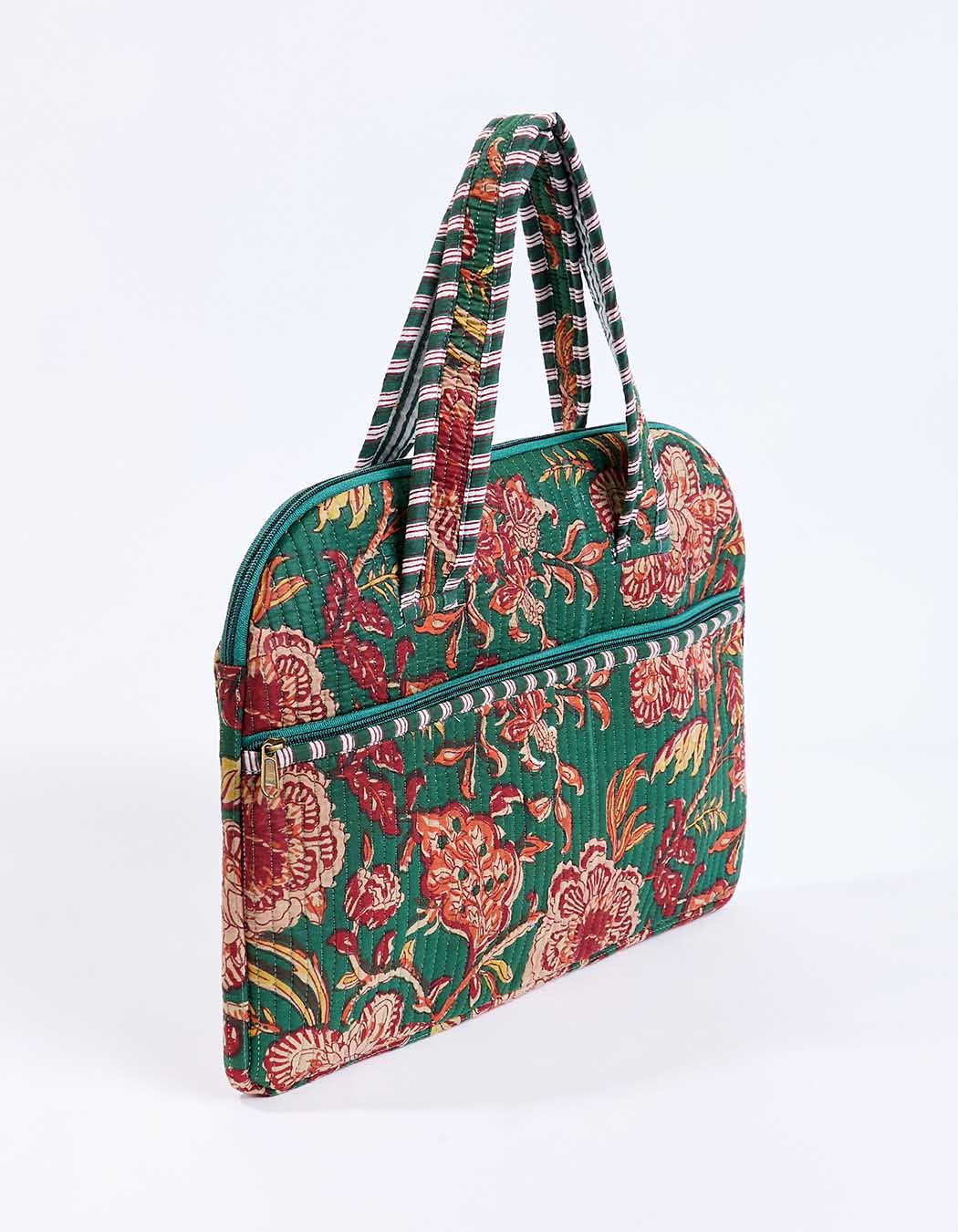 Sac ordinateur matelassé imprimé La Fiancée
