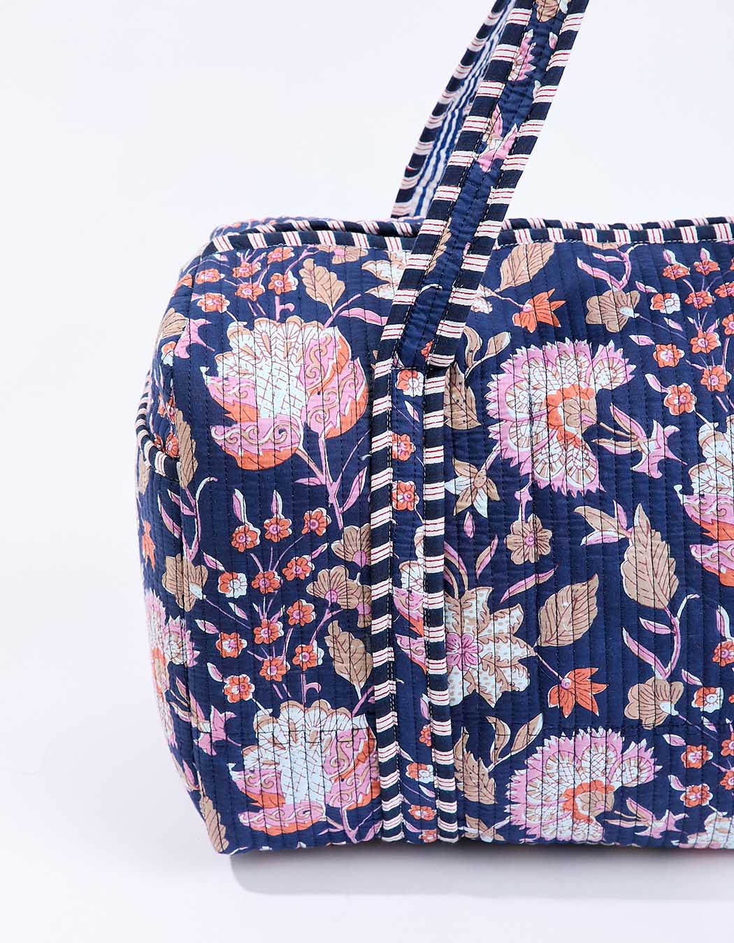 Sac week-end matelassé imprimé La Fiancée