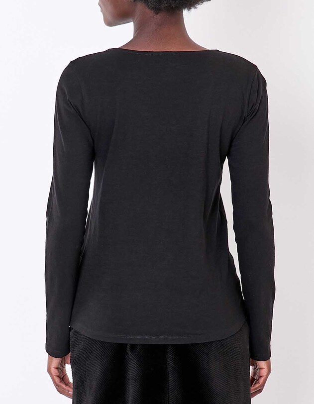T-shirt col V imprim&eacute; coton bio imprim&eacute; La Fianc&eacute;e