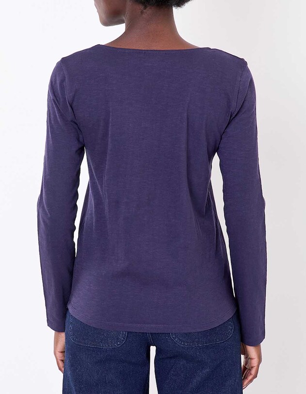 T-shirt col V imprim&eacute; coton bio imprim&eacute; La Fianc&eacute;e