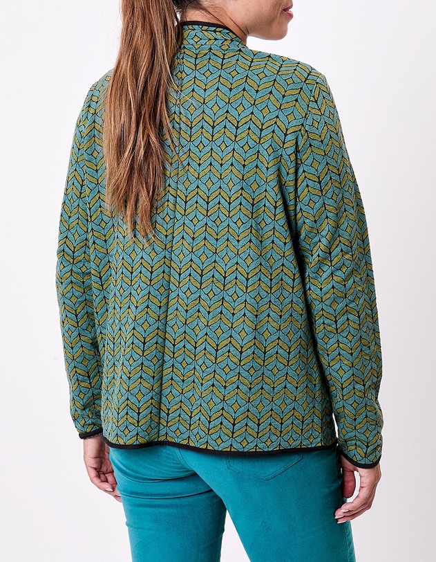 Gilet souple maille jacquard imprim&eacute; La Fianc&eacute;e