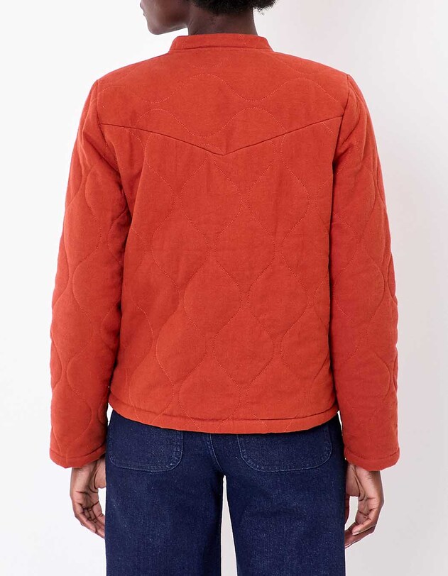 Veste matelass&eacute;e flanelle coton bio imprim&eacute; La Fianc&eacute;e