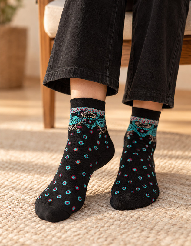 Paire de chaussettes maille imprim&eacute; La Fianc&eacute;e