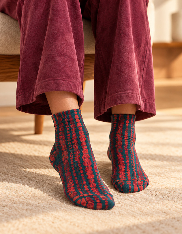 Paire de chaussettes imprim&eacute;es imprim&eacute; La Fianc&eacute;e