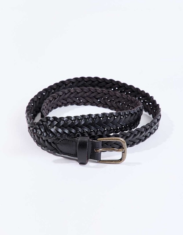 Ceinture cuir tress&eacute; imprim&eacute; La Fianc&eacute;e