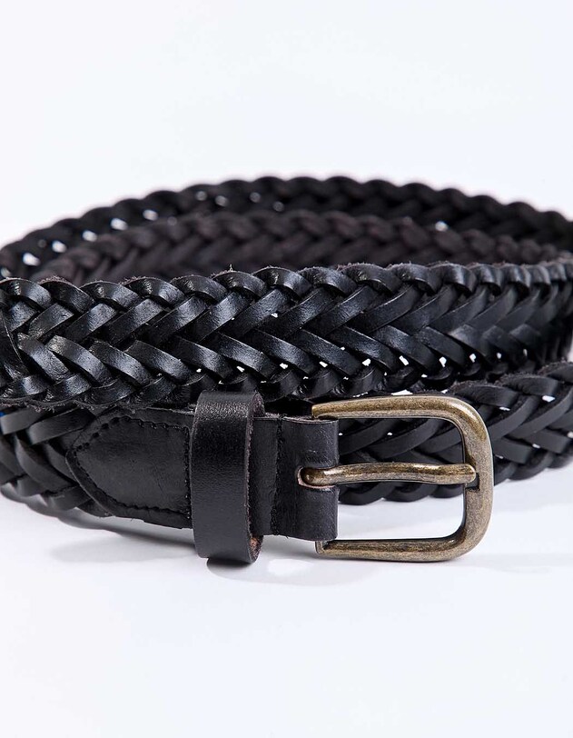 Ceinture cuir tress&eacute; imprim&eacute; La Fianc&eacute;e
