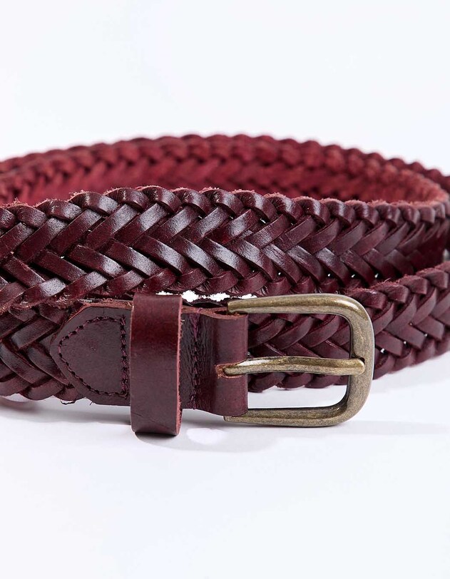 Ceinture cuir tress&eacute; imprim&eacute; La Fianc&eacute;e