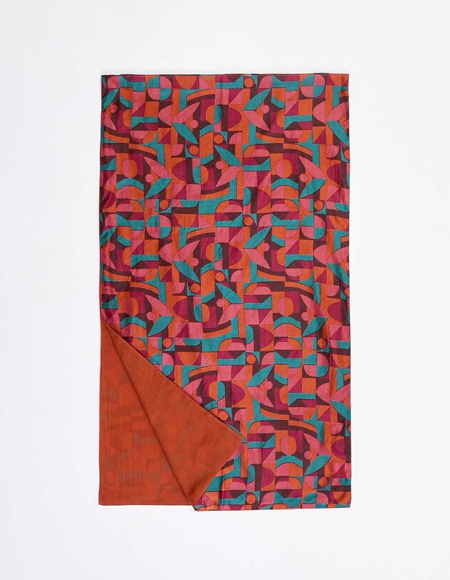 Foulard en soie doubl&eacute; imprim&eacute; La Fianc&eacute;e