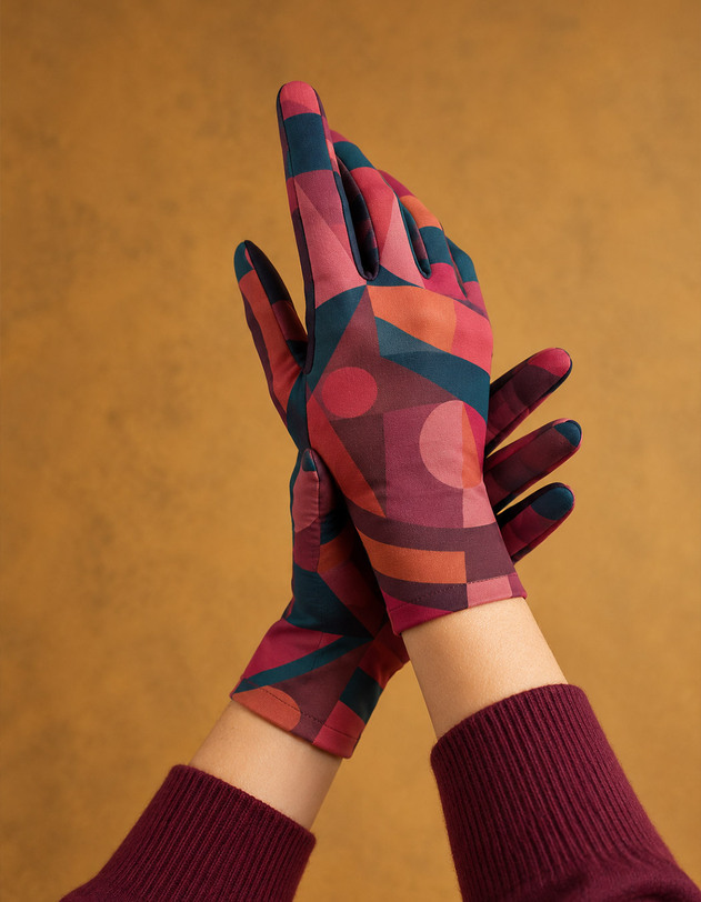 Gants imprim&eacute;s femme imprim&eacute; La Fianc&eacute;e