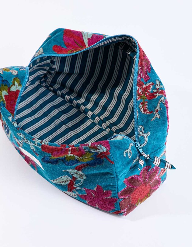 Grande pochette en velours imprim&eacute; La Fianc&eacute;e