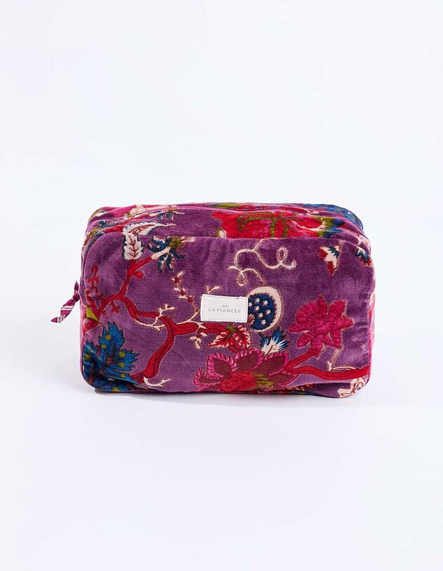 Grande pochette en velours imprim&eacute; La Fianc&eacute;e