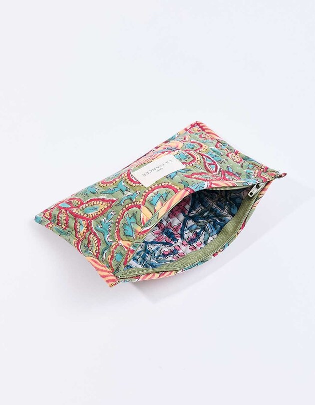 Petite pochette matelass&eacute;e coton LISETTE