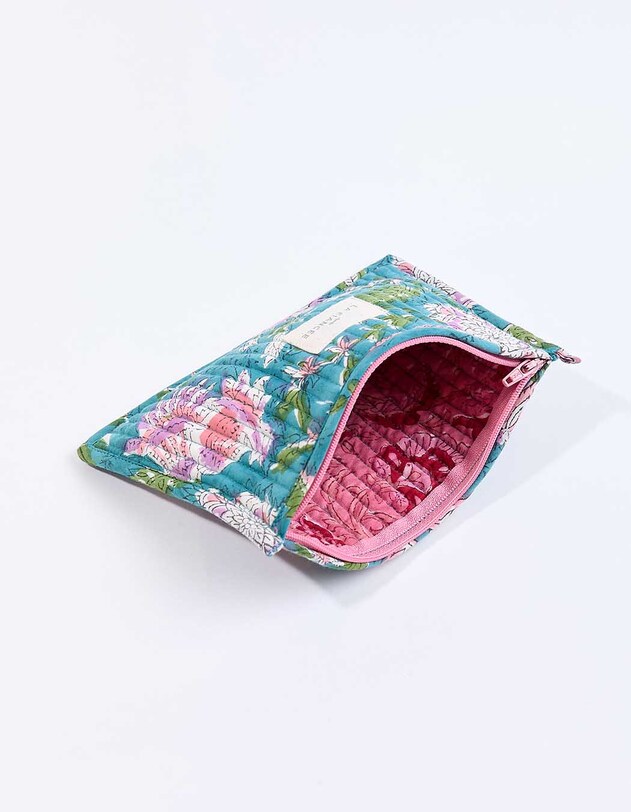 Petite pochette matelass&eacute;e coton imprim&eacute; La Fianc&eacute;e