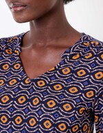 T-shirt fluide col V maille imprimé La Fiancée