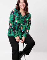 Blouse fluide évasée col V imprimé La Fiancée