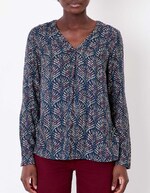 Blouse fluide évasée col V imprimé La Fiancée