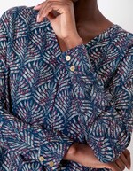 Blouse fluide évasée col V imprimé La Fiancée