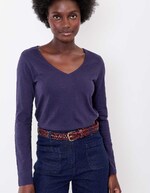 T-shirt col V imprimé coton bio imprimé La Fiancée