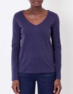 T-shirt col V imprimé coton bio imprimé La Fiancée