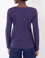 T-shirt col V imprimé coton bio imprimé La Fiancée