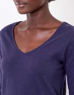T-shirt col V imprimé coton bio imprimé La Fiancée