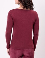 T-shirt col V imprimé coton bio imprimé La Fiancée