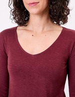 T-shirt col V imprimé coton bio imprimé La Fiancée