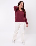 T-shirt col V imprimé coton bio imprimé La Fiancée