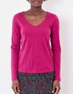 T-shirt col V imprimé coton bio imprimé La Fiancée