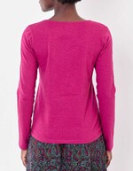 T-shirt col V imprimé coton bio imprimé La Fiancée
