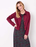 Veste courte suédine doublée imprimé La Fiancée