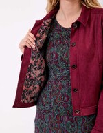 Veste courte suédine doublée imprimé La Fiancée
