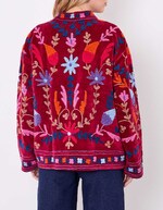 Veste kimono velours brodée imprimé La Fiancée