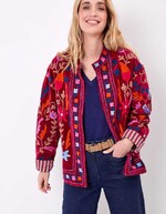 Veste kimono velours brodée imprimé La Fiancée