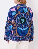 Veste kimono velours brodée imprimé La Fiancée
