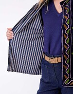 Veste kimono velours brodée imprimé La Fiancée