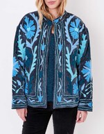 Veste kimono velours brodée imprimé La Fiancée