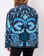 Veste kimono velours brodée imprimé La Fiancée