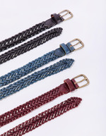 Ceinture cuir tressé imprimé La Fiancée
