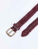 Ceinture cuir tressé imprimé La Fiancée