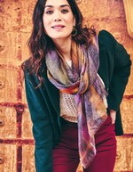 Foulard en laine imprimée imprimé La Fiancée