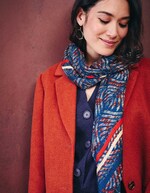 Grand foulard carré fluide imprimé La Fiancée