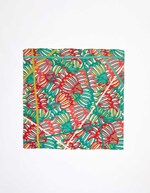 Grand foulard carré fluide imprimé La Fiancée