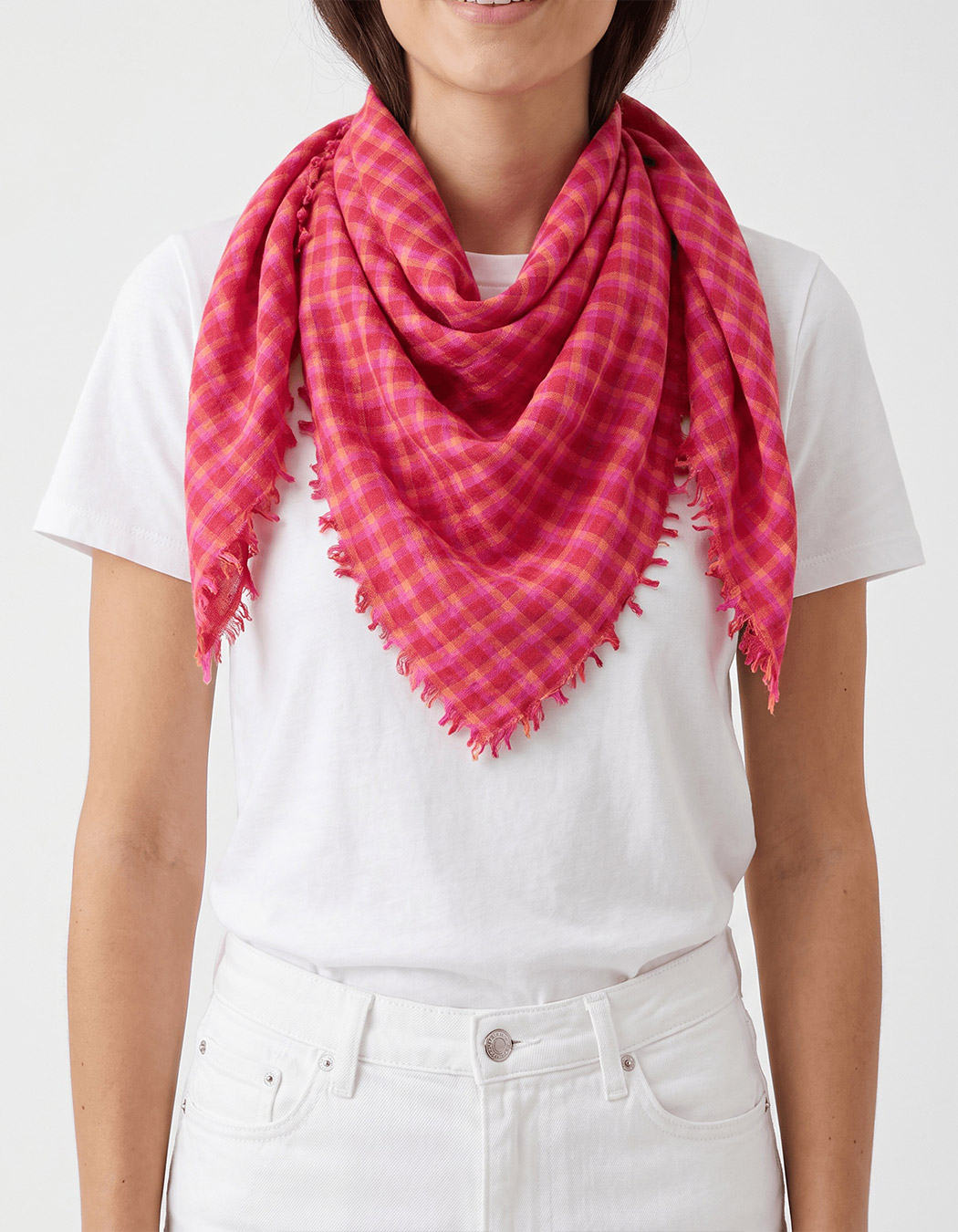 Foulard carré en laine imprimé Princesse Nomade